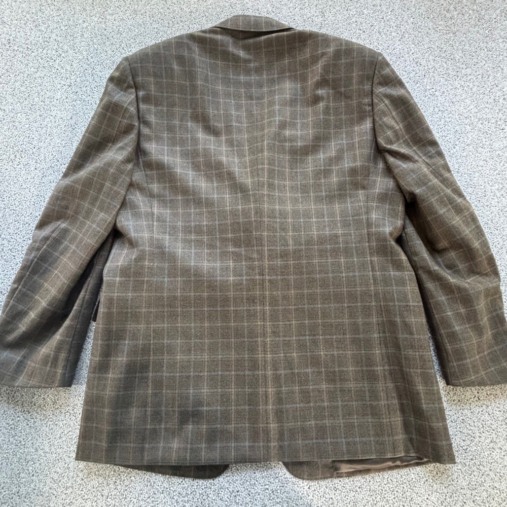 Canali Blazer 42S Brown Plaid Aldo's Super 120s Wool Italy Professional Academic - Picture 8 of 15